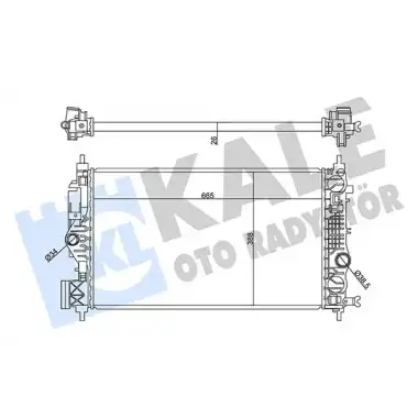 KALE Su Radyatörü (MT 26 MM Al/brz) - Opel 358950