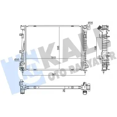 KALE Su Radyatörü ([Brazing] [26 MM]) - Renault / Dacia 363640