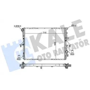 KALE Su Radyatörü ((710x548x40)) - VW Grubu (VW/Audi/Seat/Skoda) 367900