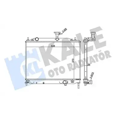 KALE Su Radyatörü (M/T 370x528x26) - Kore Araçları (Hyundai/Kia) 369500