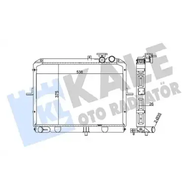KALE Su Radyatörü (M/T 375x538x26) - Kore Araçları (Hyundai/Kia) 369900