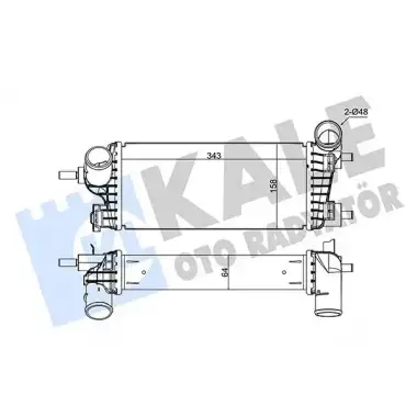 KALE Turbo Radyatörü ([Brazing] [343x158x64]) - Ford 375615