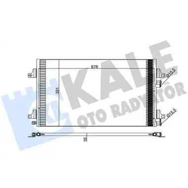 KALE Klima Radyatörü (Kurutucusuz [Brazing Al/al] [658x391x16]) - Renault / Dacia 382600