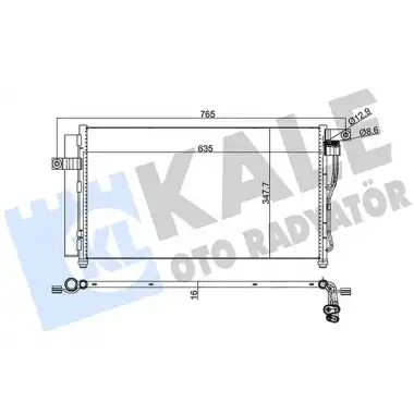 KALE Klima Radyatörü (Kurutucu ile Brazing 615x352x16) - Kore Araçları (Hyundai/Kia) 386300