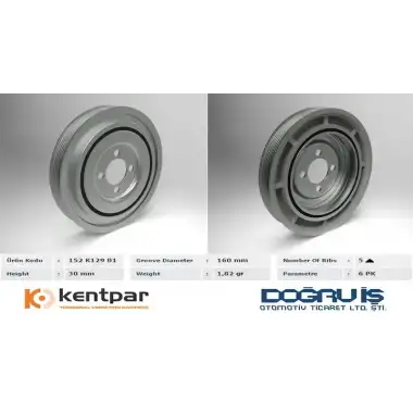 KENTPAR Krank Kasnağı (EUR 5) - Fiat / Alfa / Lancia KENT 152 K257 01