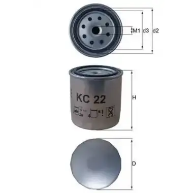 MAHLE Yakıt Filtresi (Kc22-h31wk01) - Mercedes-Benz MHL KC22