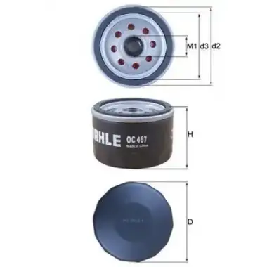 MAHLE Yağ Filtresi (MHL OC223) - Renault / Dacia