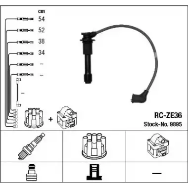 NGK Buji Kablosu Takım (Rc-ze36) - Japon Araçları NGK 9895