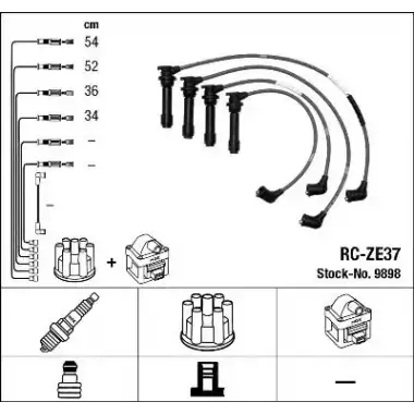 NGK Buji Kablosu Takım (Rc-ze37) - Japon Araçları NGK 9898