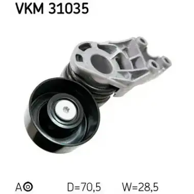 SKF V Kayış Gergisi Komple (SKF VKM 31035) - VW Grubu (VW/Audi/Seat/Skoda)