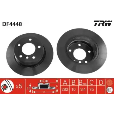 TRW Fren Diski Arka (DF4448) - BMW / Mini