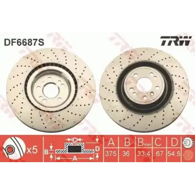 TRW Fren Diski Ön (DF6687S) - Mercedes-Benz