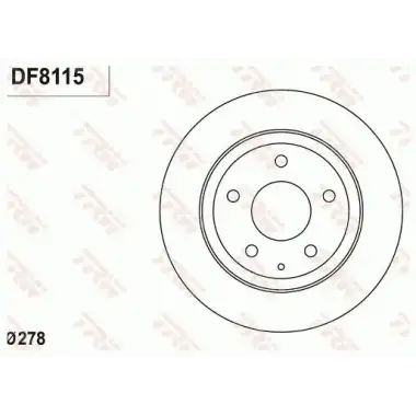 TRW Fren Diski Arka (DF8115) - Japon Araçları