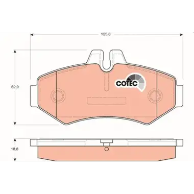 TRW Fren Balatası Arka (Fvr1306) - VW Grubu (VW/Audi/Seat/Skoda) GDB1399