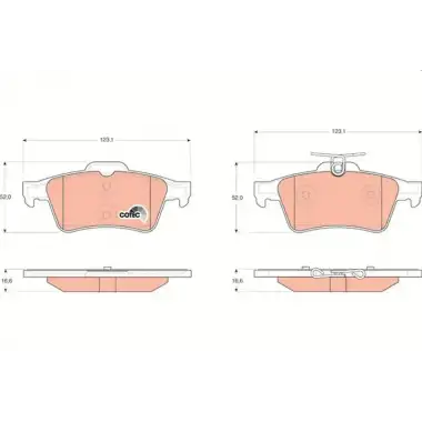 TRW Fren Balatası Arka (Diskli Tip/93183140/93176116/93192623/1605200/1605993/4254.a8) - Ford GDB1621