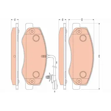 TRW Fren Balatası Arka (Disk Çift Teker) - Renault / Dacia GDB1885
