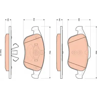 TRW Fren Balatası Ön (GDB1896) - Renault / Dacia