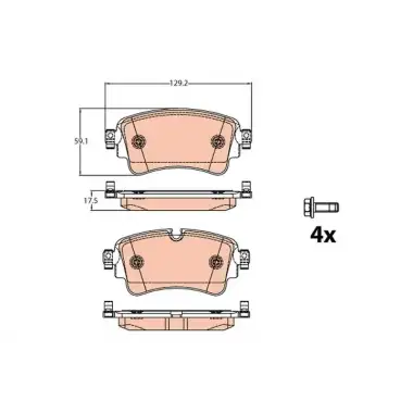 TRW Fren Balatası Arka (Fdb4617) - VW Grubu (VW/Audi/Seat/Skoda) GDB2132