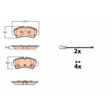TRW Fren Balatası Arka ((Arka Tek Teker)) - Ford GDB2161