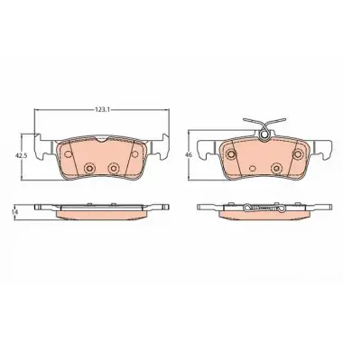 TRW Fren Balatası Arka (Meh1bc2m008aa/kth1bc2m007aa/ab) - Ford GDB2194