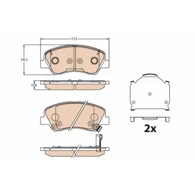 TRW Fren Balatası Ön (Disk) (GDB3630) - Kore Araçları (Hyundai/Kia)