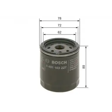 BOSCH Yağ Filtresi (0451103227) - Ford
