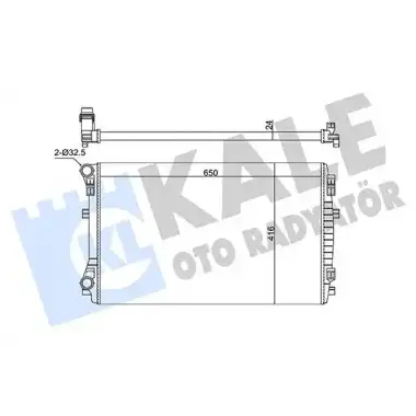 KALE Su Radyatörü (8mk376901374 (650x395x22 Mm)) - VW Grubu (VW/Audi/Seat/Skoda) 363145