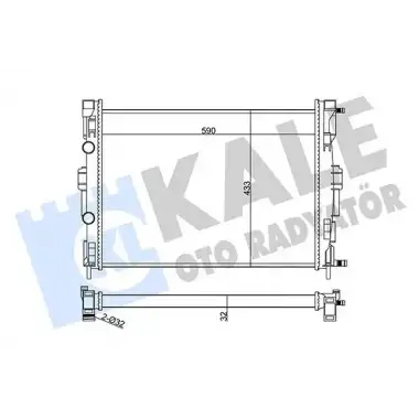 KALE Su Radyatörü (1 Sıra ALB Sistem Motor) (351005) - Renault / Dacia