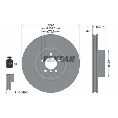 TEXTAR Fren Diski Ön (Adet) - BMW / Mini TX 92233905