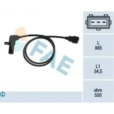 FAE Krank Devir Sensörü (3 Fişli 800mm) - Opel FAE 79078