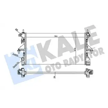 KALE Su Radyatörü ((Brazing)) (356960) - Peugeot / Citroën / DS