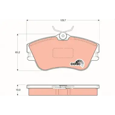 TRW Fren Balatası Ön (Fvr970) - VW Grubu (VW/Audi/Seat/Skoda) GDB1092