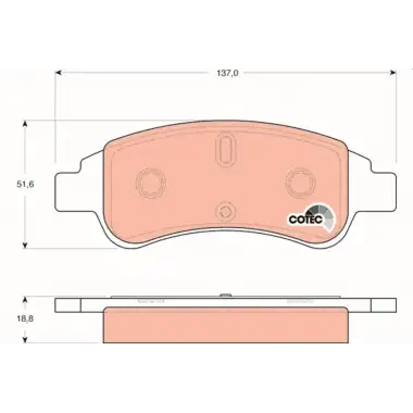 TRW Fren Balatası Ön (GDB1563) - Peugeot / Citroën / DS