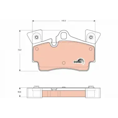 TRW Fren Balatası Arka (Fdb1835) - VW Grubu (VW/Audi/Seat/Skoda) GDB1652