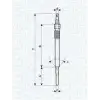 MAGNETI MARELLI Kızdırma Bujisi (Ye14 / Ge101 / 0250403002 (4,4 Volt)) - VW Grubu (VW/Audi/Seat/Skoda) 060900200606