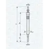 MAGNETI MARELLI Kızdırma Bujisi (Y1002as / Ge115 / 0250403009 (4,4 Volt)) - VW Grubu (VW/Audi/Seat/Skoda) 060900620606