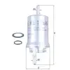 MAHLE Yakıt Filtresi (4 BAR / H155wk) - VW Grubu (VW/Audi/Seat/Skoda) MHL KL176/6D