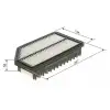 BOSCH Hava Filtresi (Gri Filtre) - Kore Araçları (Hyundai/Kia) 09864B0018