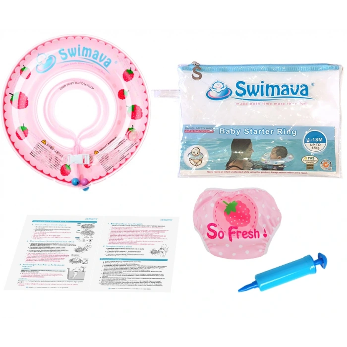 Swimava Çilek Boyun Simidi Seti