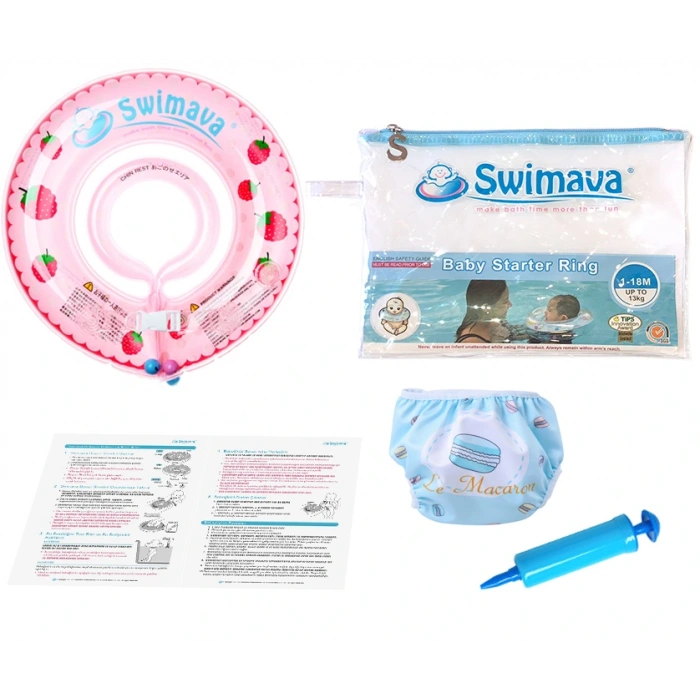 Swimava Çilek Boyun Simidi Seti