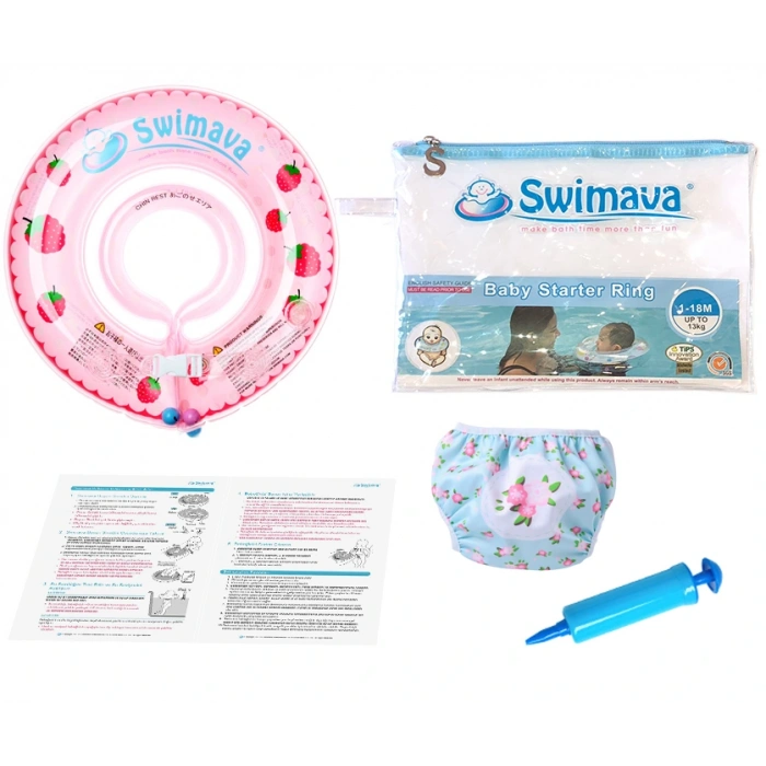 Swimava Çilek Boyun Simidi Seti