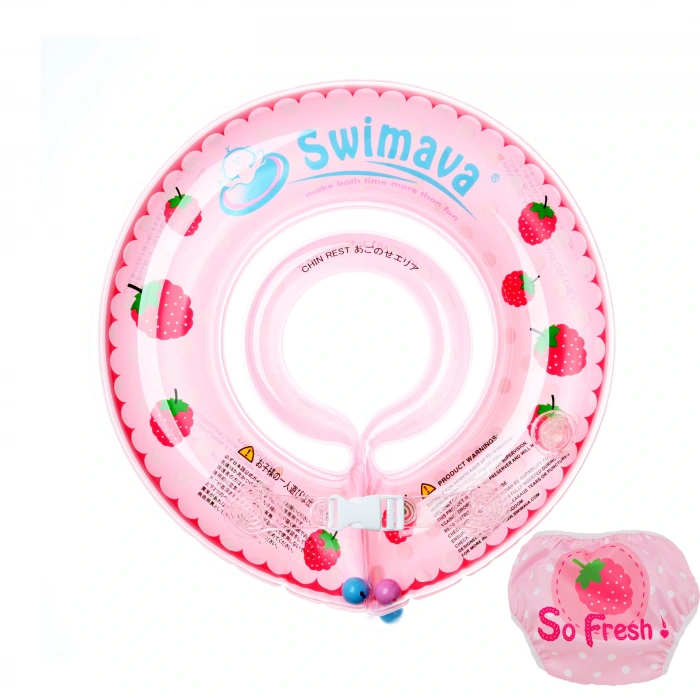 Swimava Çilek Boyun Simidi Seti + Mini Ring ♥