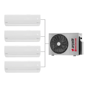 Arçelik ZM30105-12121212 Multi Sistem 4+1 30000 BTU 12+12+12+12 Duvar Tipi Inverter Klima