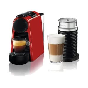NESPRESSO D35 Essenza Mini Kırmızı Kahve Makinesi ve Süt Köpürtücü Aksesuar