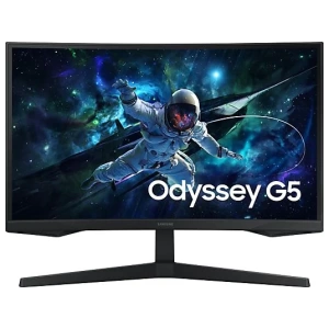 SAMSUNG Odyssey G5 LS27CG552EUXUF 27 inç QHD 1ms 165Hz Freesync HDR10 VA Kavisli Gaming Monitör Siyah