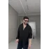 Siyah  Modal cizgili gömlek