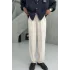 Bej Pamuk keten baggy pantolon