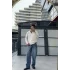 Bej regular kalıp düğmeli oysho kumaş sweat