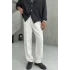 Beyaz Pamuk keten baggy pantolon