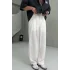 Beyaz yüksek kalite modal kumaş baggy pantolon